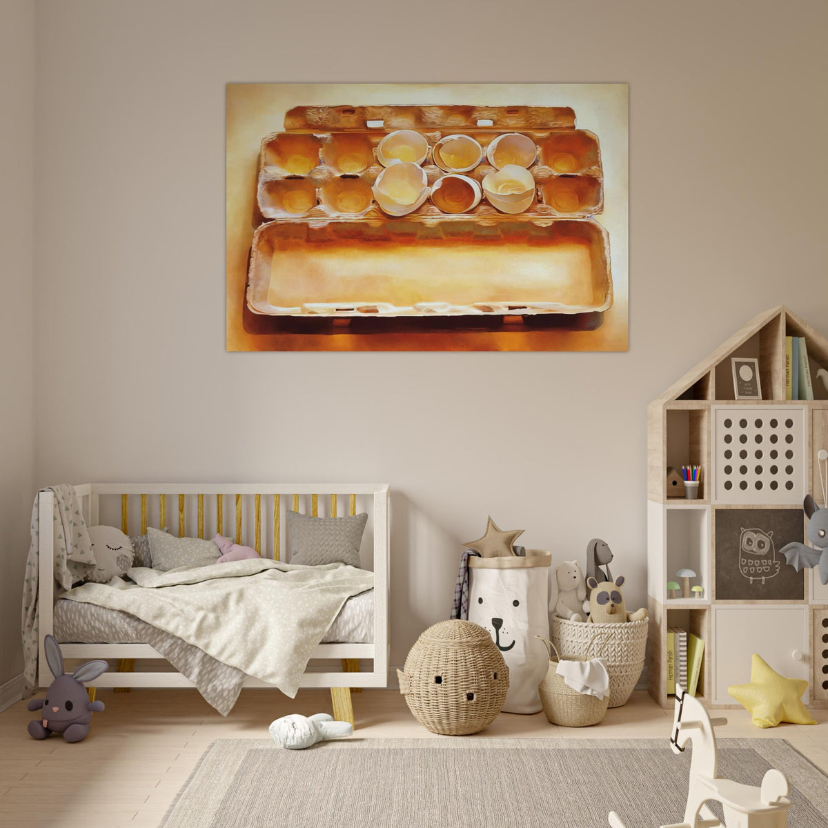 Eggs in an Egg Crate - 1975 - Mary Pratt Art Prints - 100x150 cm / 40x60″ inches | Mary Pratt Poster | Mary Pratt Prints