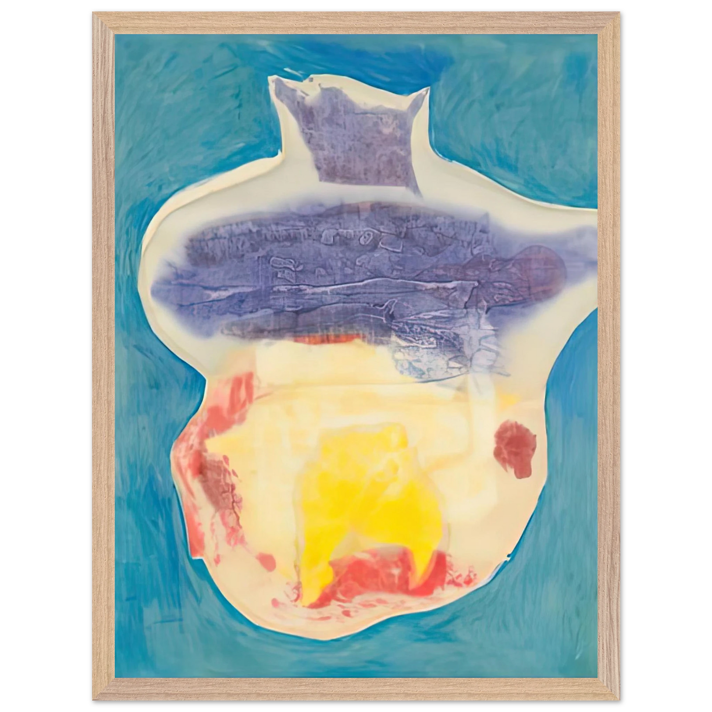 Helen Frankenthaler - Narcissus, 1963- Wall Art - 30x40 cm / 12x16 inches - Premium Wooden Framed Poster With Fine Art Paper-canvas - White frame