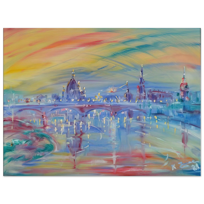Konrad Zuse - View of Rome and the Tiber  75x100 cm / 30x40inches Fine Art Poster