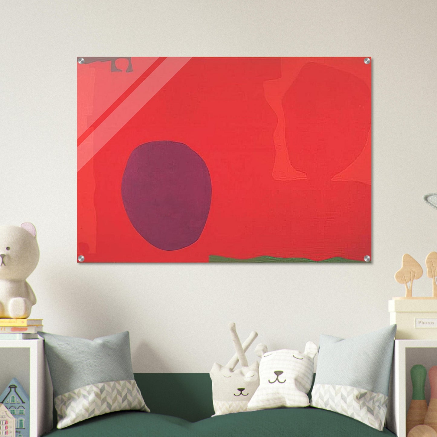 Cadmium with Violet, Scarlet, Emerald, Lemon and Venetian - 1969 - Patrick Heron Acrylic Print - 70x100 cm / 28x40″ inches