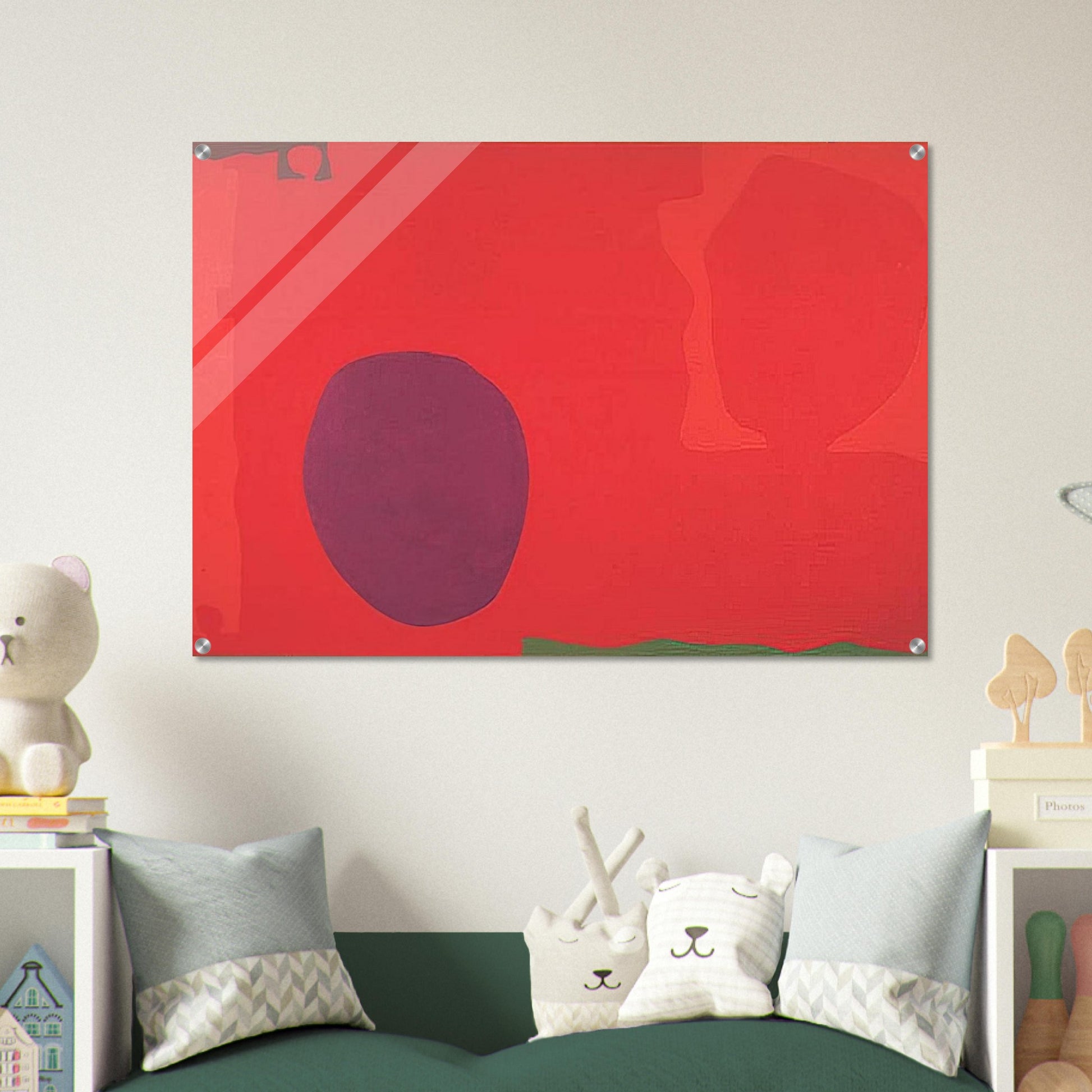 Cadmium with Violet, Scarlet, Emerald, Lemon and Venetian - 1969 - Patrick Heron Acrylic Print - 70x100 cm / 28x40″ inches