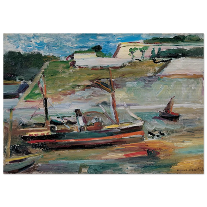 BELLE ILE LE PORT DE PALAIS 1896 - Henri Matisse Brushed Aluminum Print - 70x100 cm / 28x40 inches | Henri Matisse Aluminum Print | Henri Matisse Prints