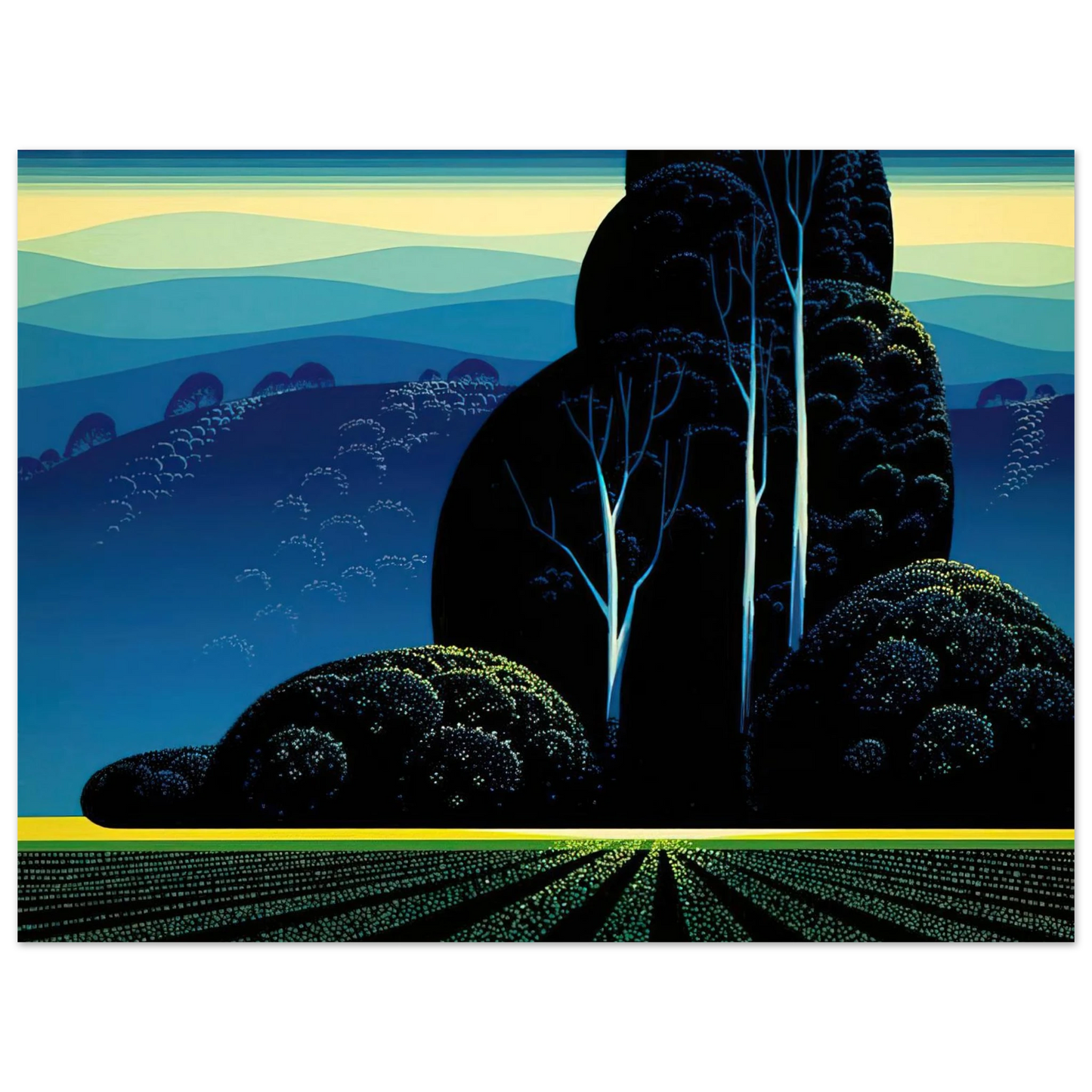Eyvind Earle - Even Tide  75x100 cm / 30x40inches Fine Art Poster