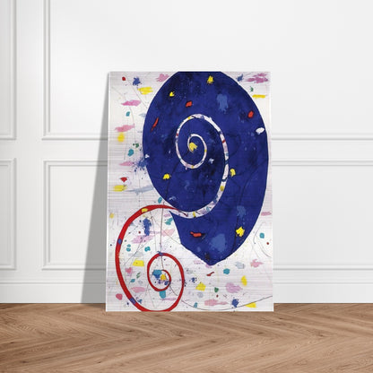 Ammonite  SFM 82-063  - Sam Francis Brushed Aluminum Print - 70x100 cm / 28x40 inches | Sam Francis Aluminum Print | Sam Francis Prints