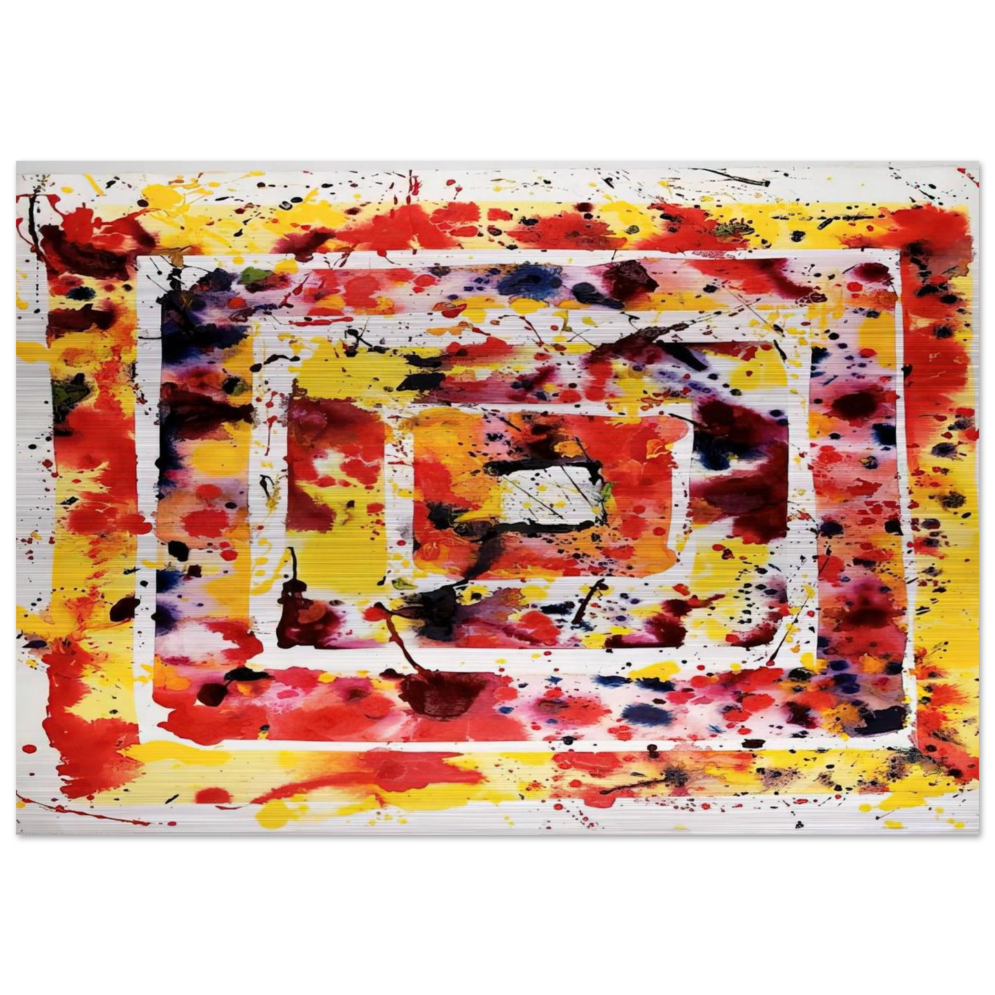 Untitled Mandala - Sam Francis Brushed Aluminum Print - 70x100 cm / 28x40 inches | Sam Francis Aluminum Print | Sam Francis Prints