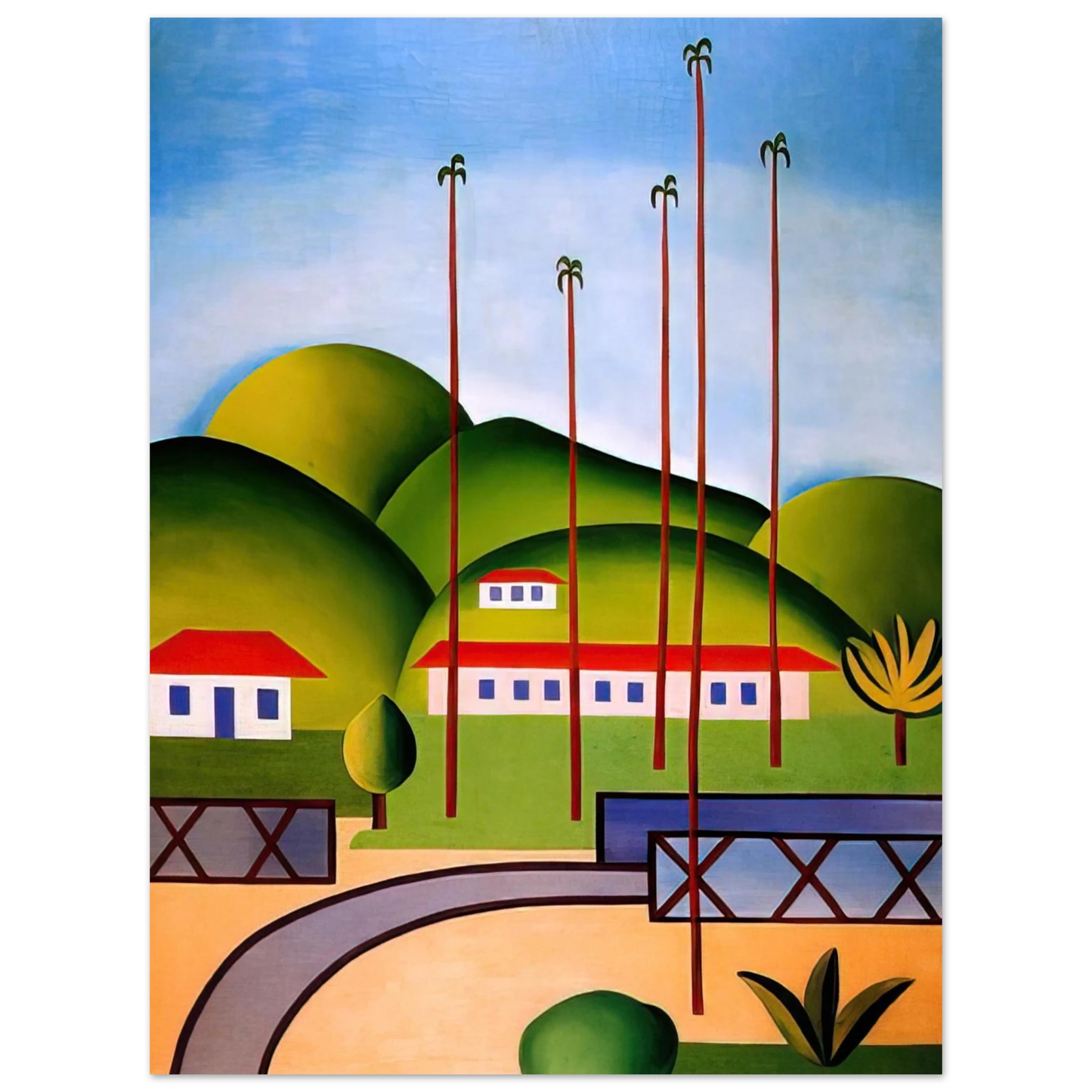Tarsila do Amaral - Palm Trees  75x100 cm / 30x40inches Fine Art Poster