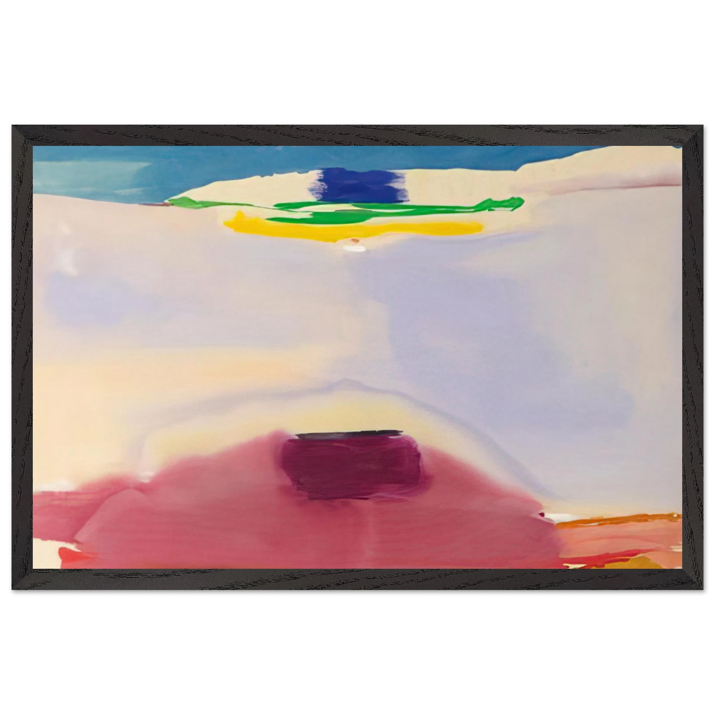 Helen Frankenthaler - Leveling - 1973 Wall art - 30x40 cm / 12x16 inches - Premium Wooden Framed Poster With Fine Art Paper-canvas - Black frame