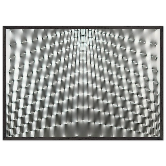 Superficie Argento - 1973 - Enrico Castellani 70x100 cm / 28x40 inches Framed Art Print – Black Wooden Frame