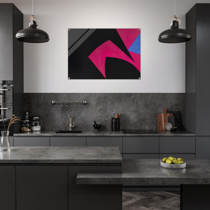 Magical Space Forms Black, Fuchsia - 1951 - Lorser Feitelson Acrylic Print - 70x100 cm / 28x40″ inches