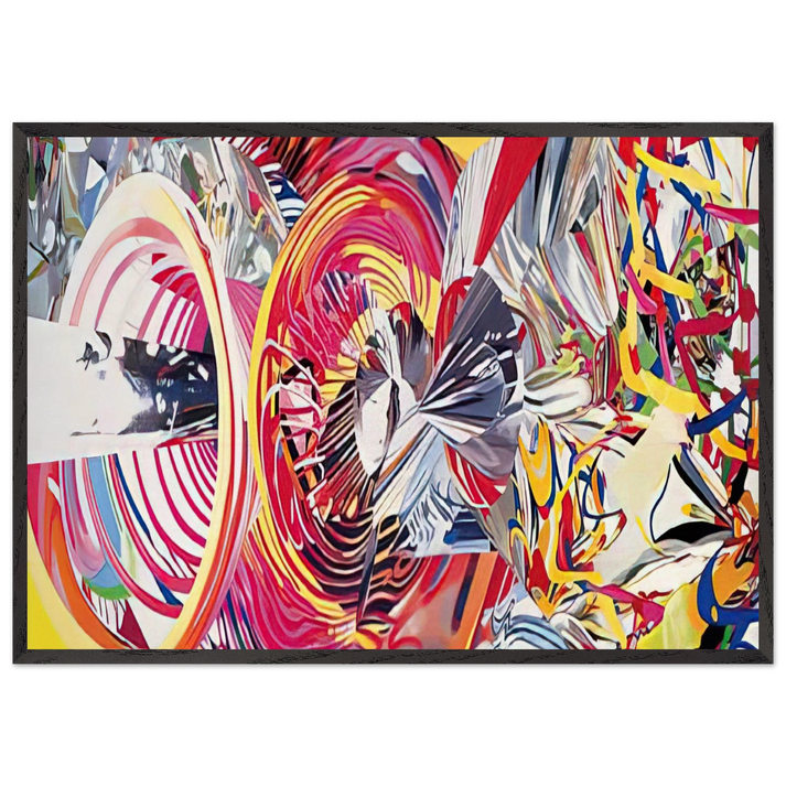 Stowaway Peers Out at the Speed of Light - James Rosenquist 70x100 cm / 28x40 inches Framed Art Print – Black Wooden Frame