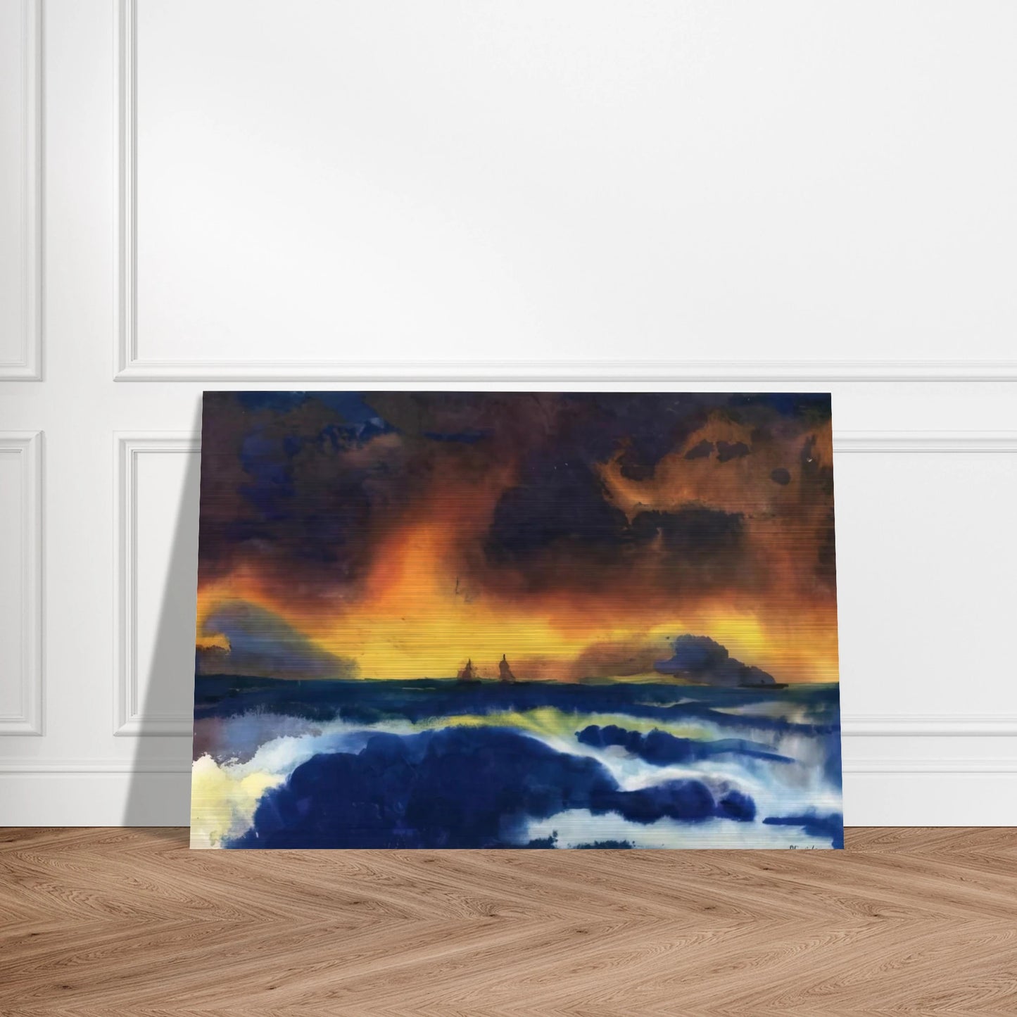 Stormy sea - Emil Nolde Brushed Aluminum Print - 70x100 cm / 28x40 inches | Emil Nolde Aluminum Print | Emil Nolde Prints