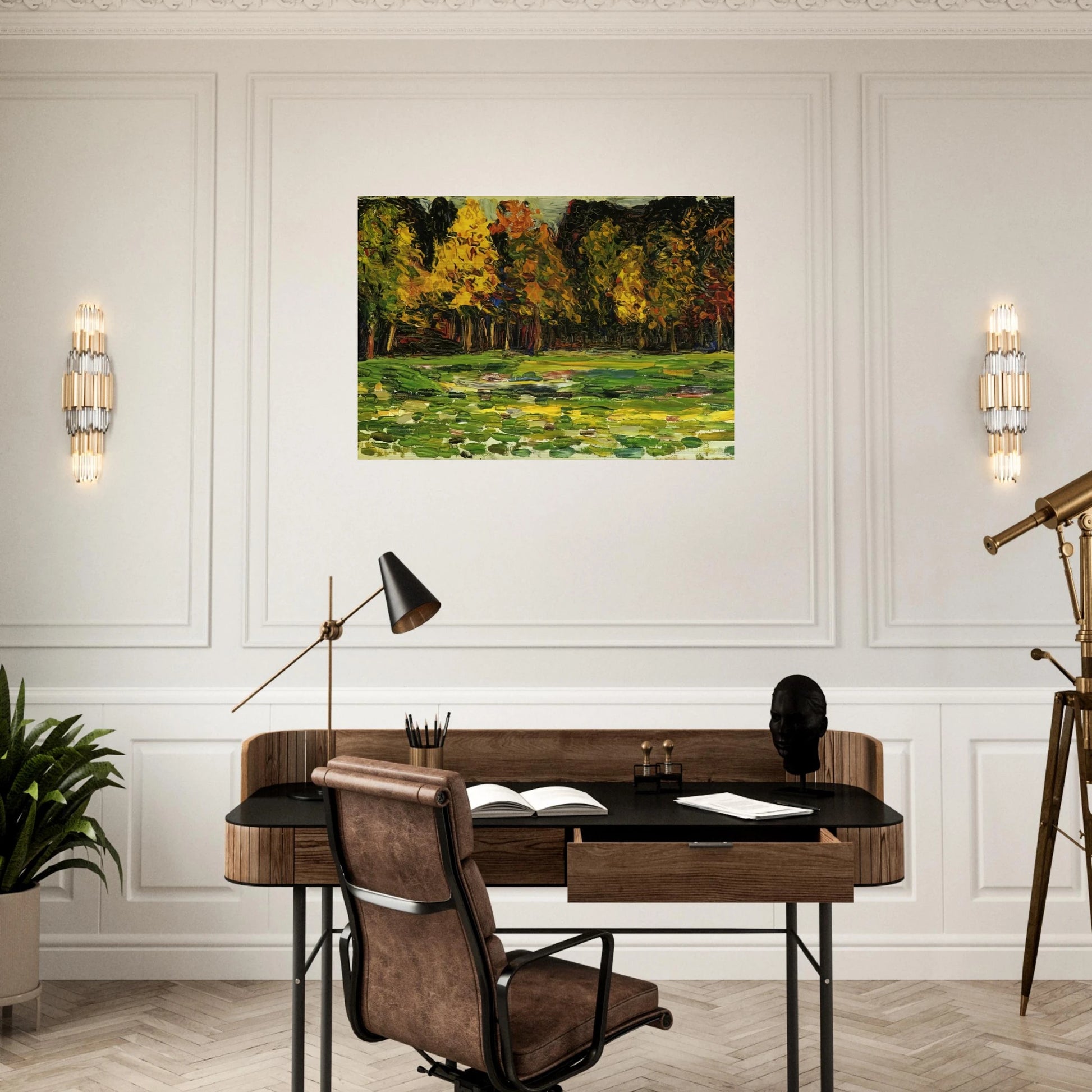FOREST EDGE - Wassily Kandinsky Brushed Aluminum Print - 70x100 cm / 28x40 inches | Wassily Kandinsky Aluminum Print | Wassily Kandinsky Prints
