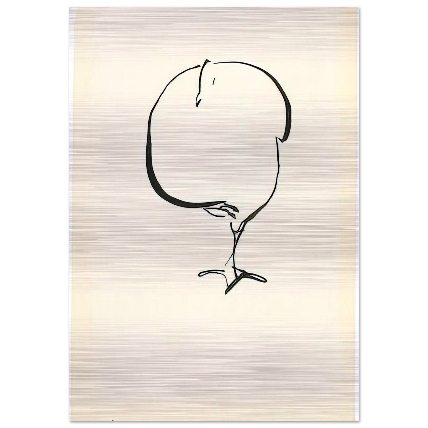 STANDING BIRD FRONT VIEW 1917 - Josef Albers Brushed Aluminum Print - 70x100 cm / 28x40 inches | Josef Albers Aluminum Print | Josef Albers Prints