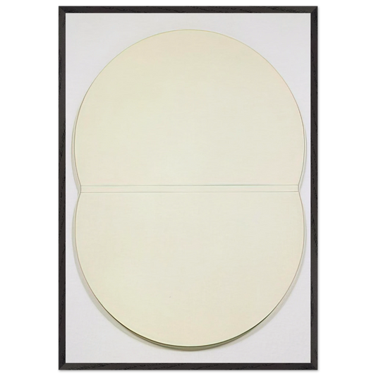 White Plaque Bridge Arch and Reflection - Ellsworth Kelly 70x100 cm / 28x40 inches Framed Art Print – Black Wooden Frame