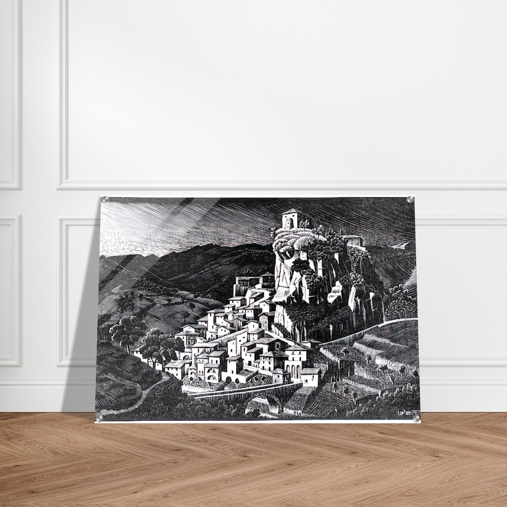 PALIZZI CALABRIA OCTOBER 1930 1930 - MC Escher Acrylic Print - 70x100 cm / 28x40″ inches | Maurits Cornelis Escher Prints