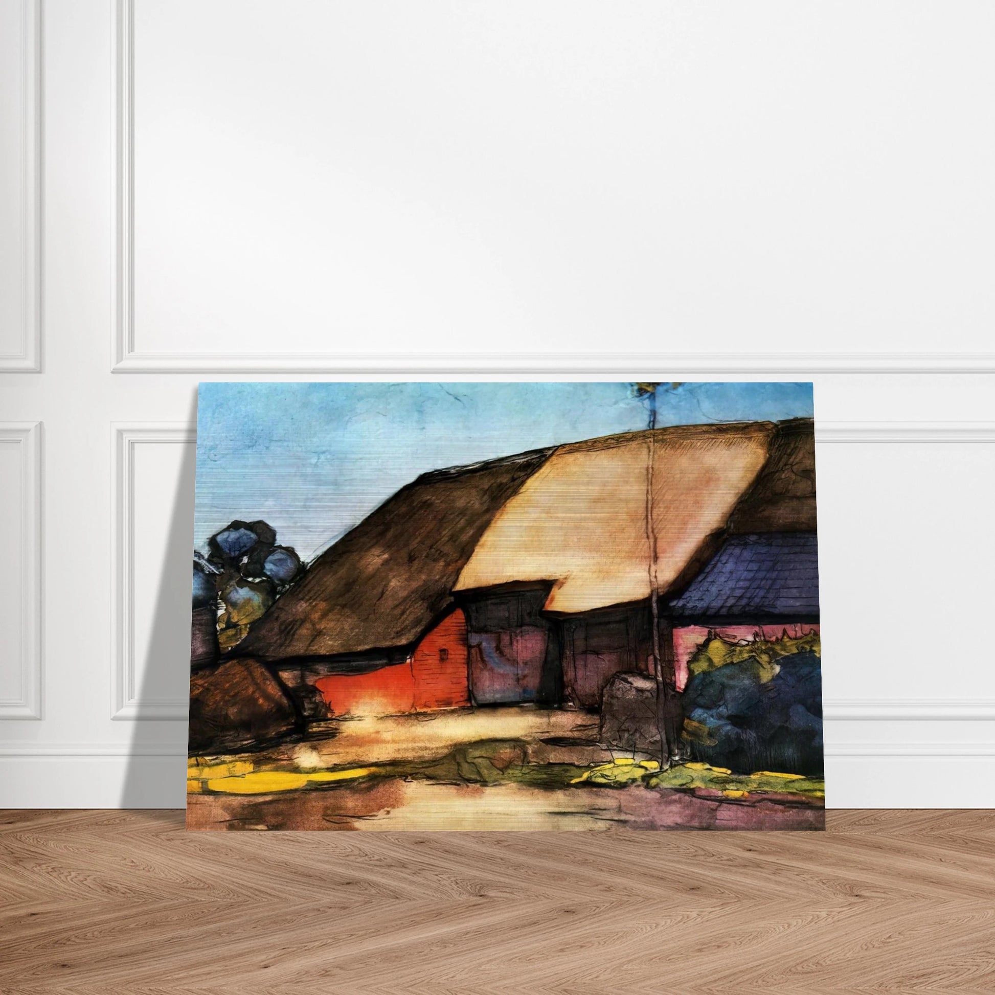 Small farm on Nistelrode - Piet Mondrian Brushed Aluminum Print - 70x100 cm / 28x40 inches | Piet Mondrian Aluminum Print | Piet Mondrian Prints