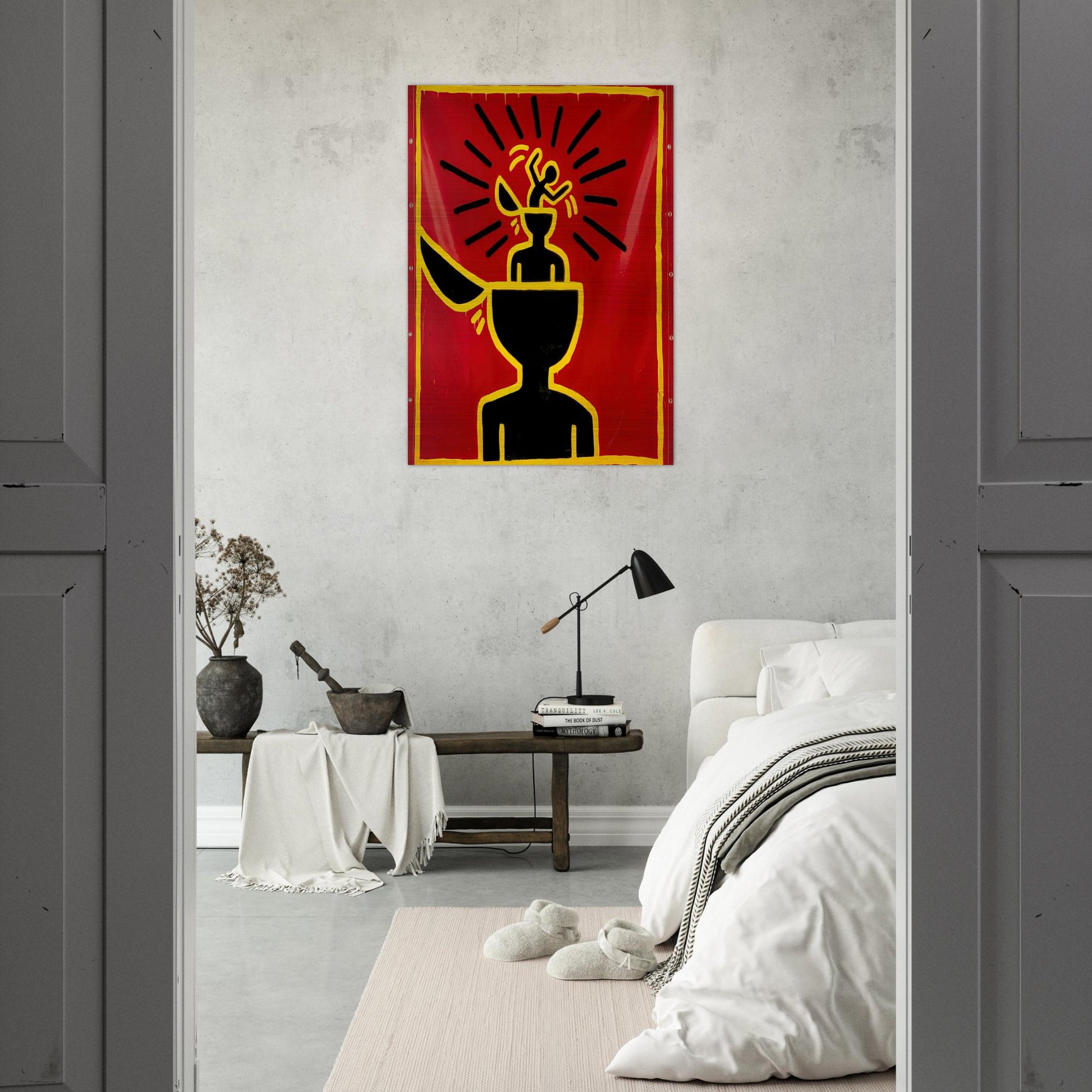 UNTITLED 1982 - Keith Haring Brushed Aluminum Print - 70x100 cm / 28x40 inches | Keith Haring Aluminum Print | Keith Haring Prints