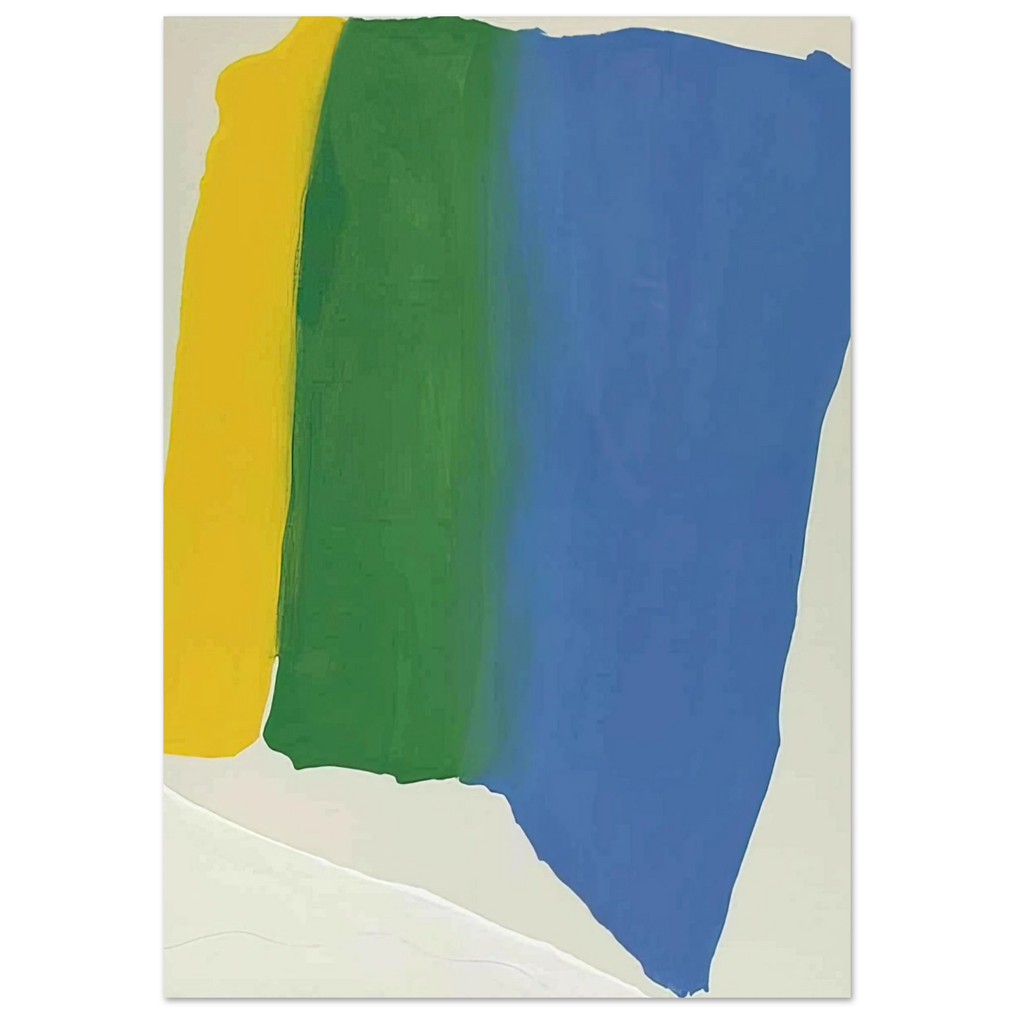 Helen Frankenthaler - Summer Insignia - 1969 Wall art - 21x29.7 cm / 8x12" - Premium Wooden Framed Poster With Fine Art Paper-canvas - Black frame