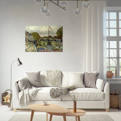 NINE - Maurice Utrillo Brushed Aluminum Print - 70x100 cm / 28x40 inches | Maurice Utrillo Aluminum Print | Maurice Utrillo Prints