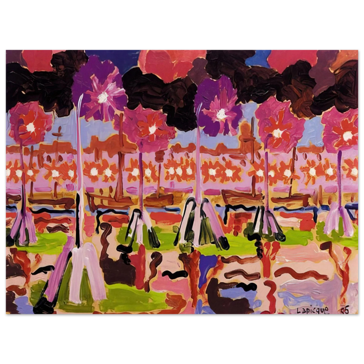 Charles Lapicque - Quai ÃƒÂ  Venise - 1955  75x100 cm / 30x40inches Fine Art Poster