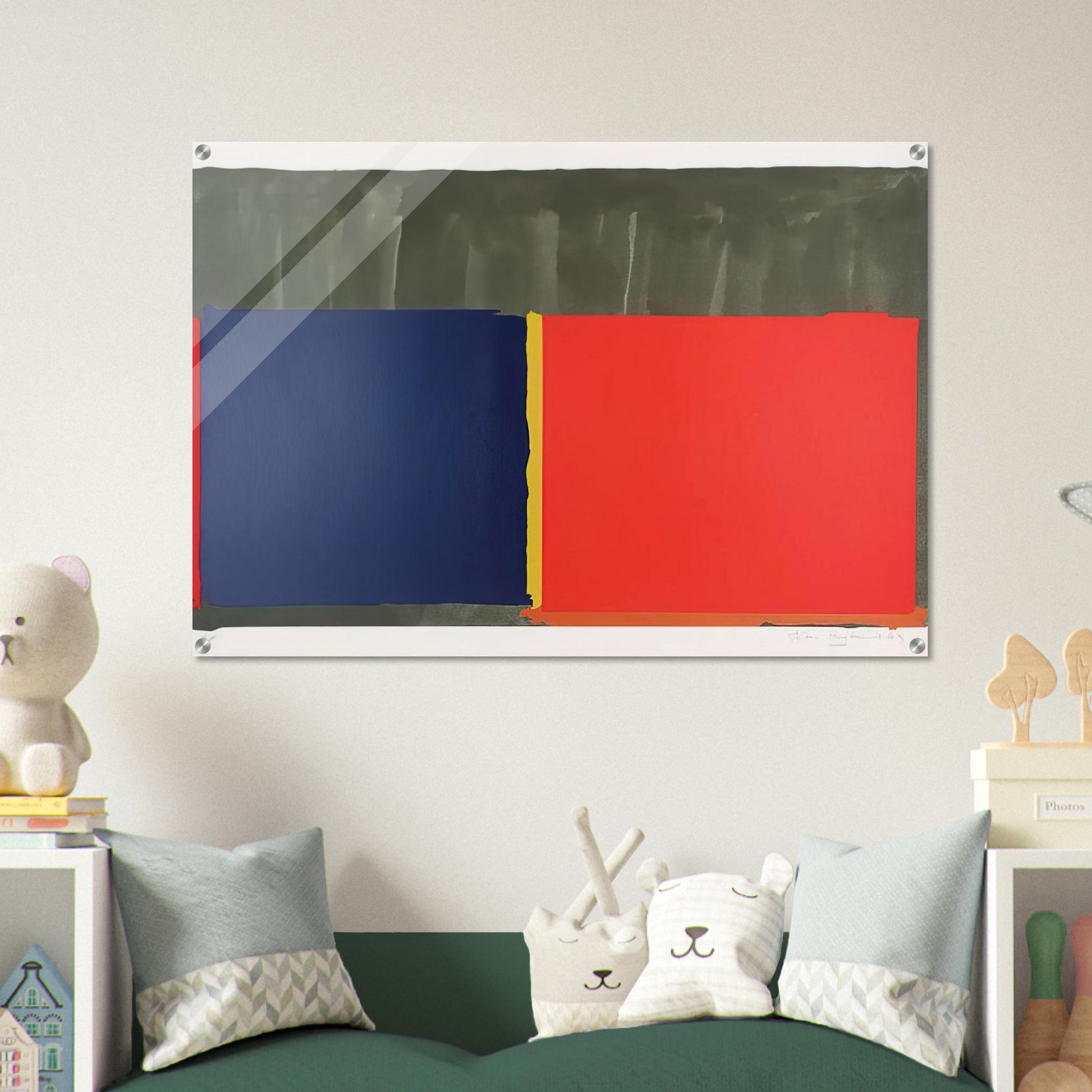 Red, Blue - 1969 - John Hoyland Acrylic Print - 70x100 cm / 28x40″ inches
