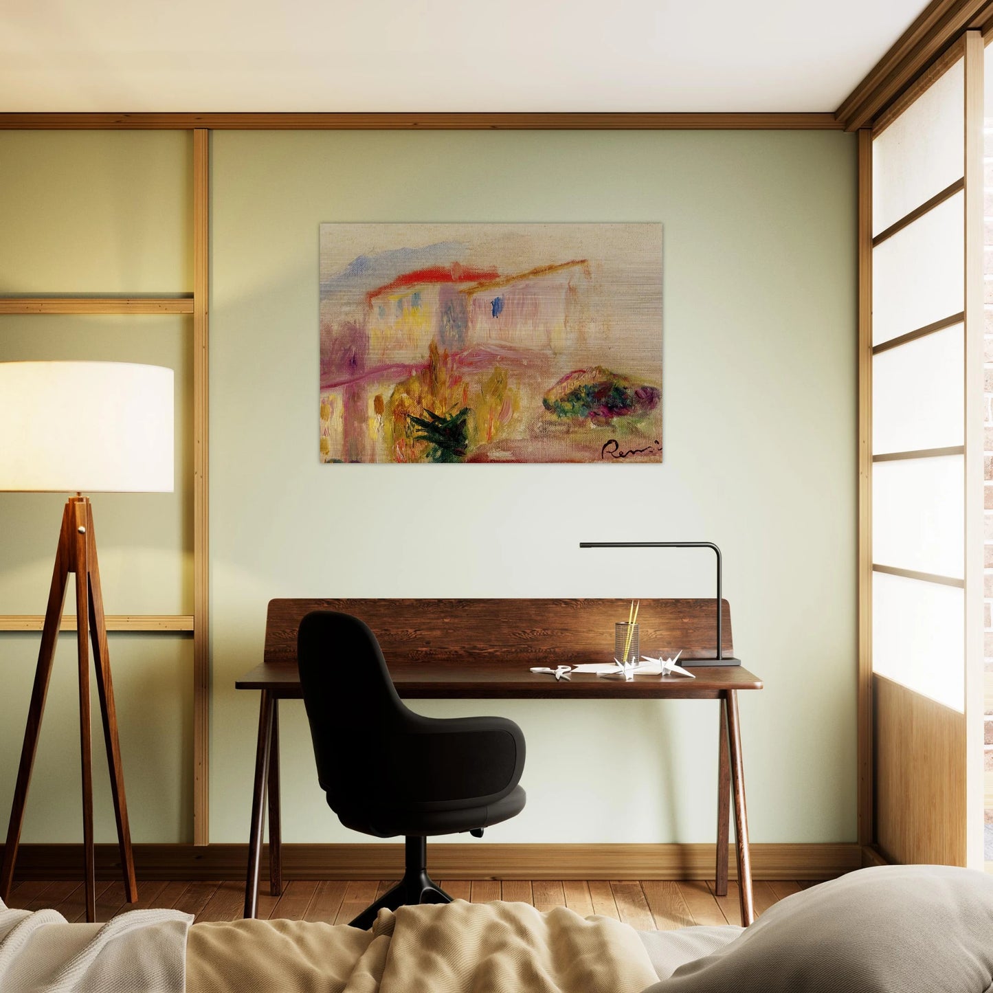 Le Poste at Cagnes study - Pierre-Auguste Renoir Brushed Aluminum Print - 70x100 cm / 28x40 inches | Pierre-Auguste Renoir Aluminum Print | Pierre-Auguste Renoir Prints