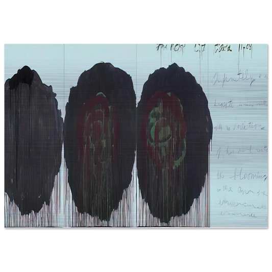 The Rose  V  - Cy Twombly Brushed Aluminum Print - 70x100 cm / 28x40 inches | Cy Twombly Aluminum Print | Cy Twombly Prints