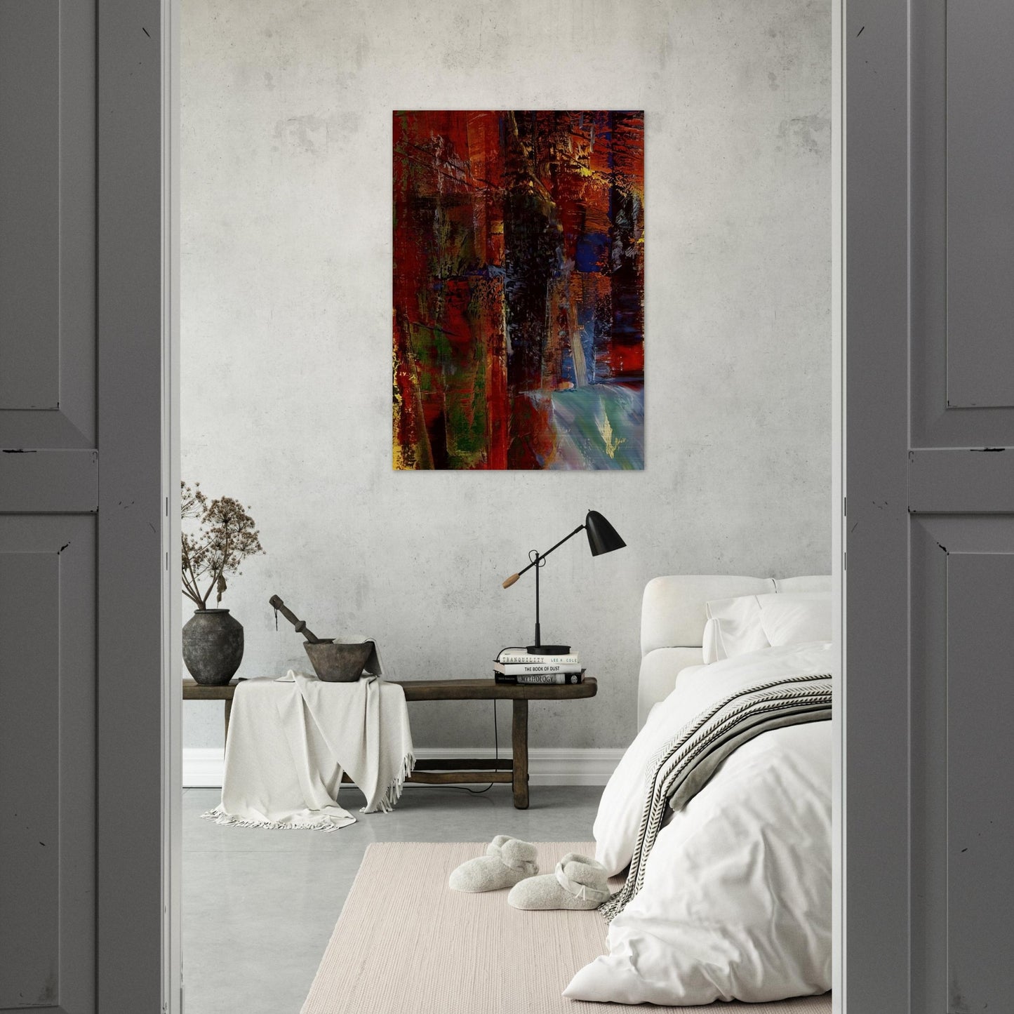 DARK - Gerhard Richter Brushed Aluminum Print - 70x100 cm / 28x40 inches | Gerhard Richter Aluminum Print | Gerhard Richter Prints