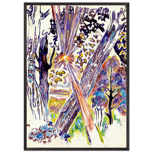 Walter Anderson N9 - Walter Inglis Anderson 70x100 cm / 28x40 inches Framed Art Print – Black Wooden Frame | Walter Anderson Prints
