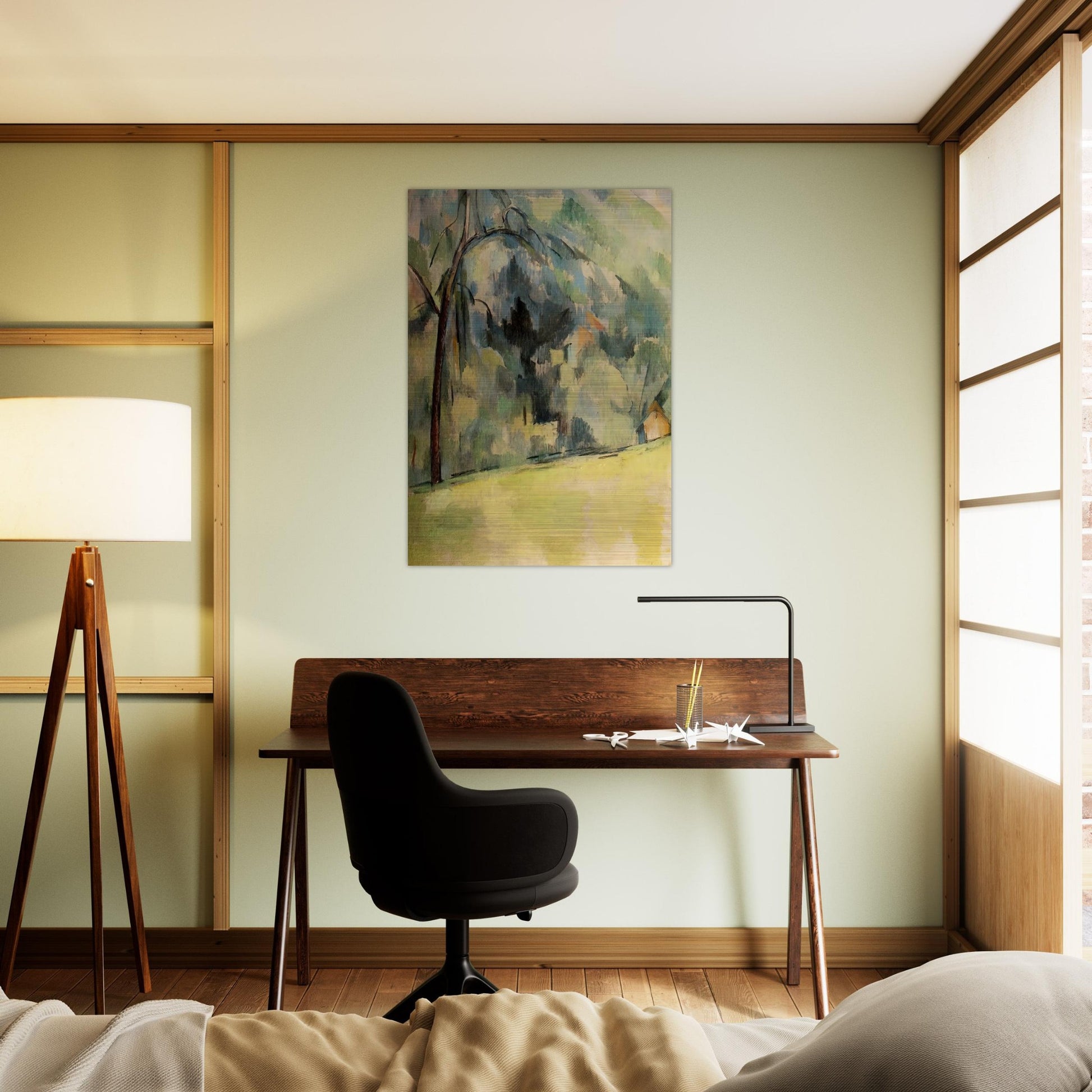 Morning in Provence - Paul Cézanne Brushed Aluminum Print - 70x100 cm / 28x40 inches | Paul Cézanne Aluminum Print | Paul Cézanne Prints