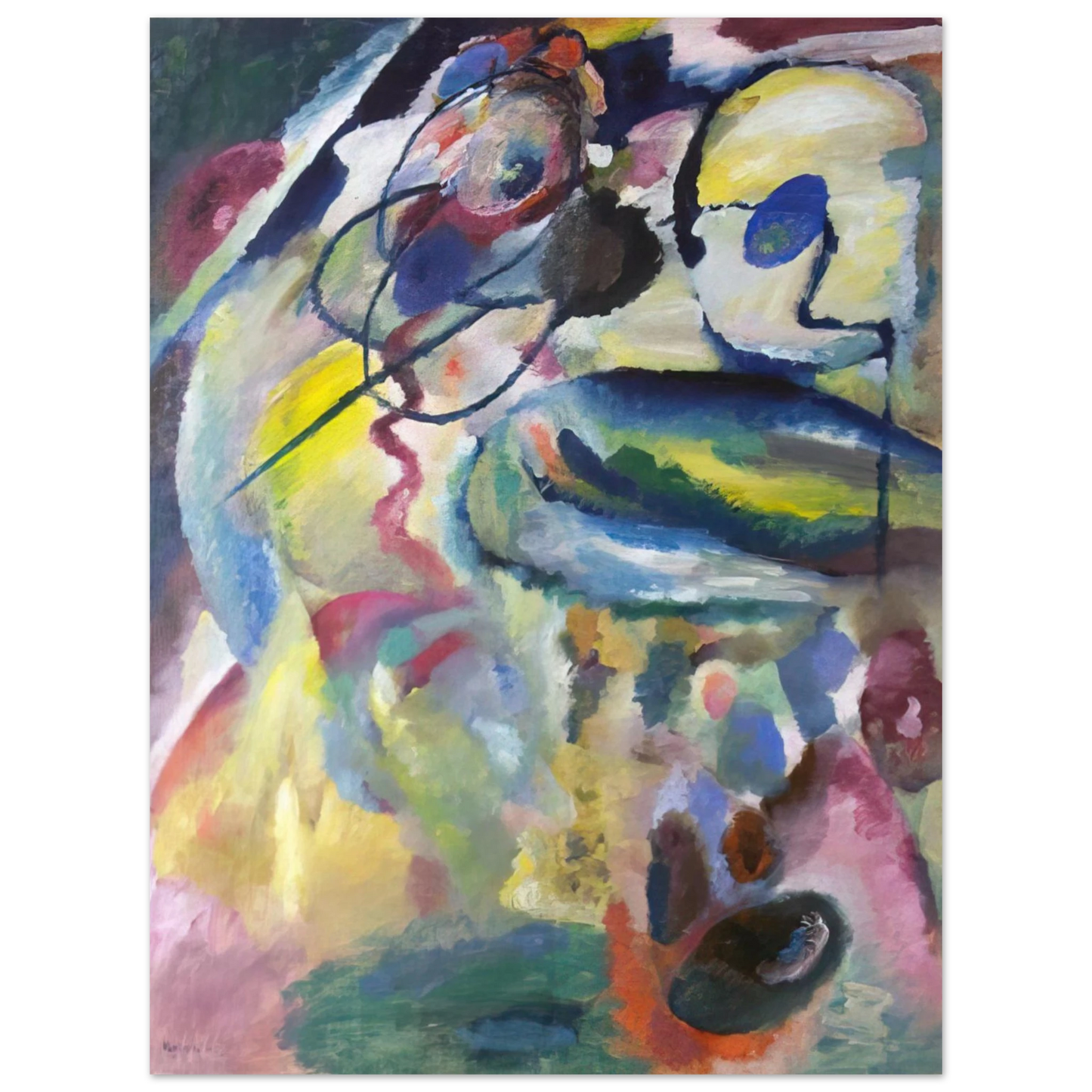 Wassily Kandinsky - PICTURE WITH A CIRCLE 1911  75x100 cm / 30x40inches Fine Art Poster