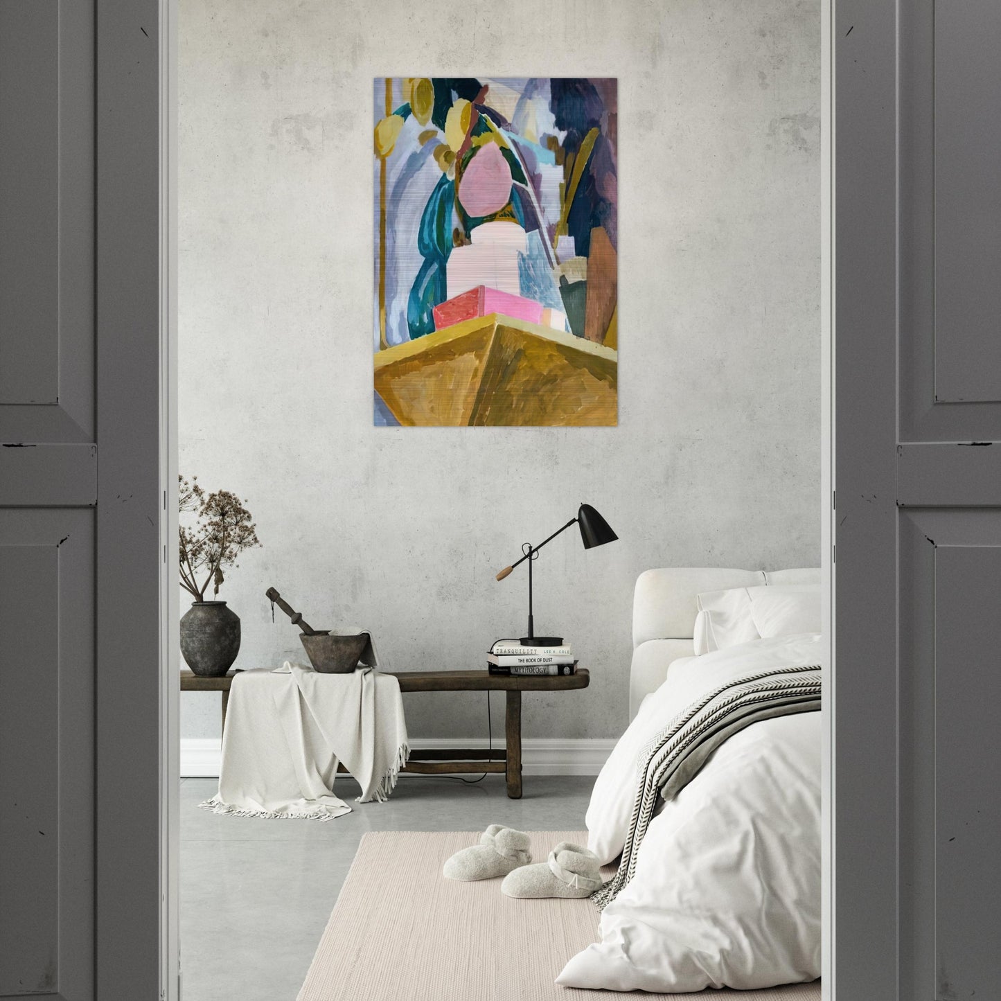 STILL LIFE ON CORNER OF A MANTELPIECE 1914 - Vanessa Bell Brushed Aluminum Print - 70x100 cm / 28x40 inches | Vanessa Bell Aluminum Print | Vanessa Bell Prints