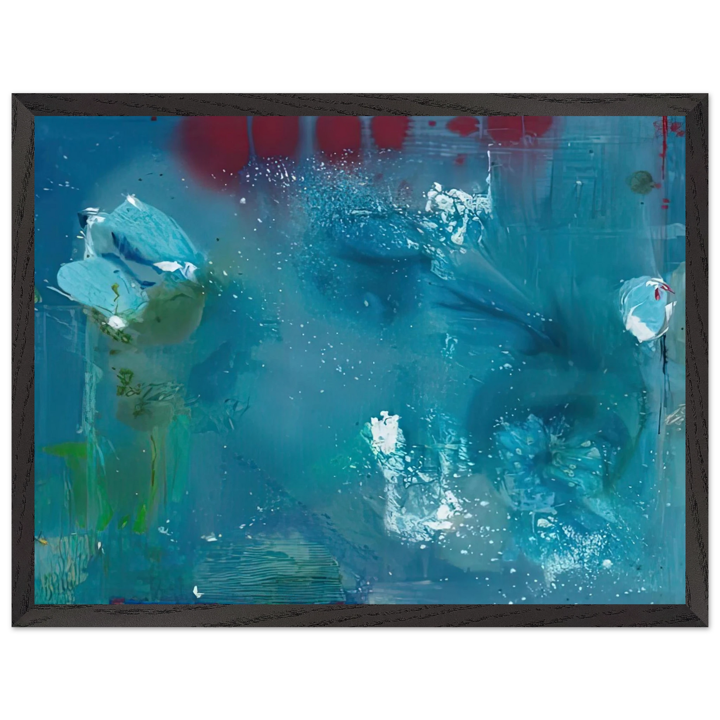Helen Frankenthaler - Stella Polaris, 1990- Wall Art - 30x40 cm / 12x16 inches - Premium Wooden Framed Poster With Fine Art Paper-canvas - Black frame