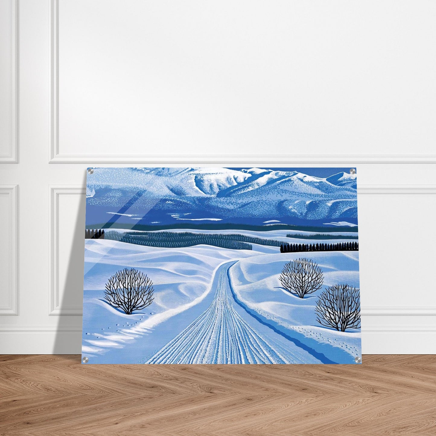 Winter Roads - Hiroshi Nagai Acrylic Print - 70x100 cm / 28x40″ inches