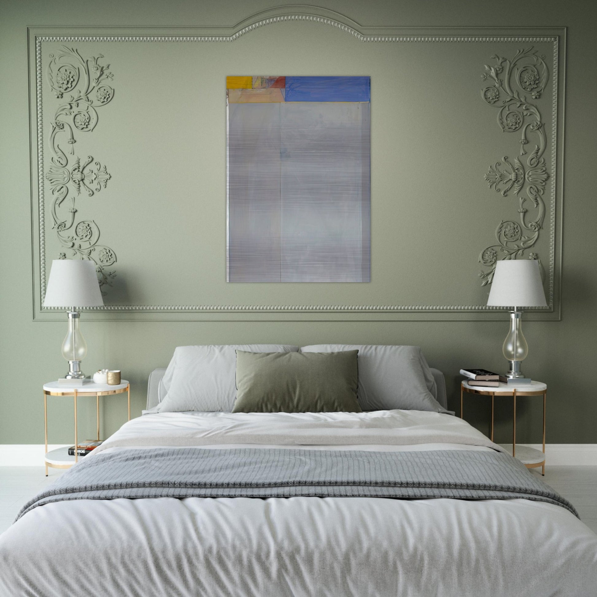 Ocean Park #49 - Richard Diebenkorn Brushed Aluminum Print - 70x100 cm / 28x40 inches | Richard Diebenkorn Aluminum Print | Richard Diebenkorn Prints