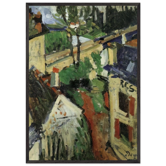 BAKER S HOTEL - Andre Derain 70x100 cm / 28x40 inches Framed Art Print – Black Wooden Frame