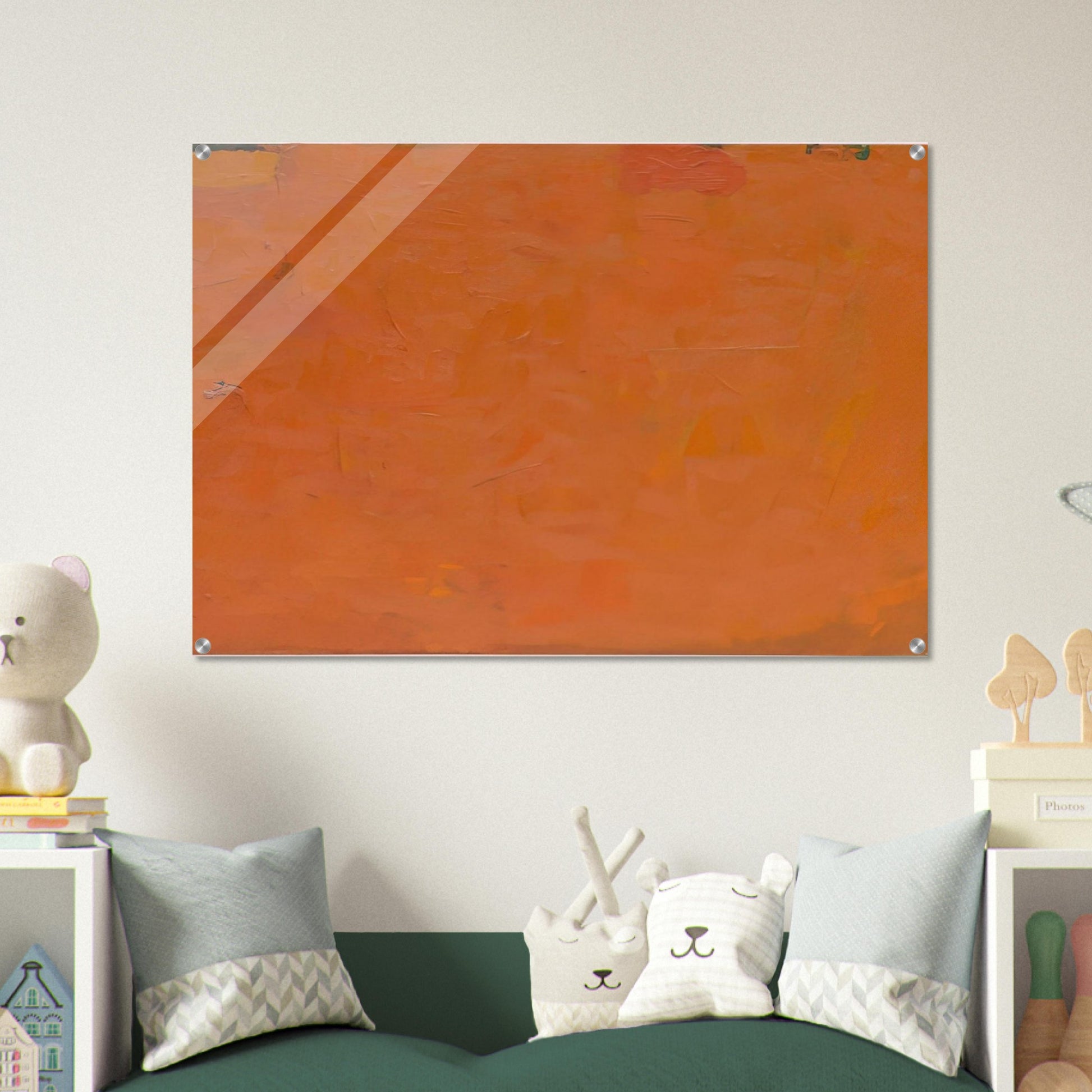 Untitled Orange Painting - Robert Ryman Acrylic Print - 70x100 cm / 28x40″ inches | Robert Ryman Wall Art | Robert Ryman Prints