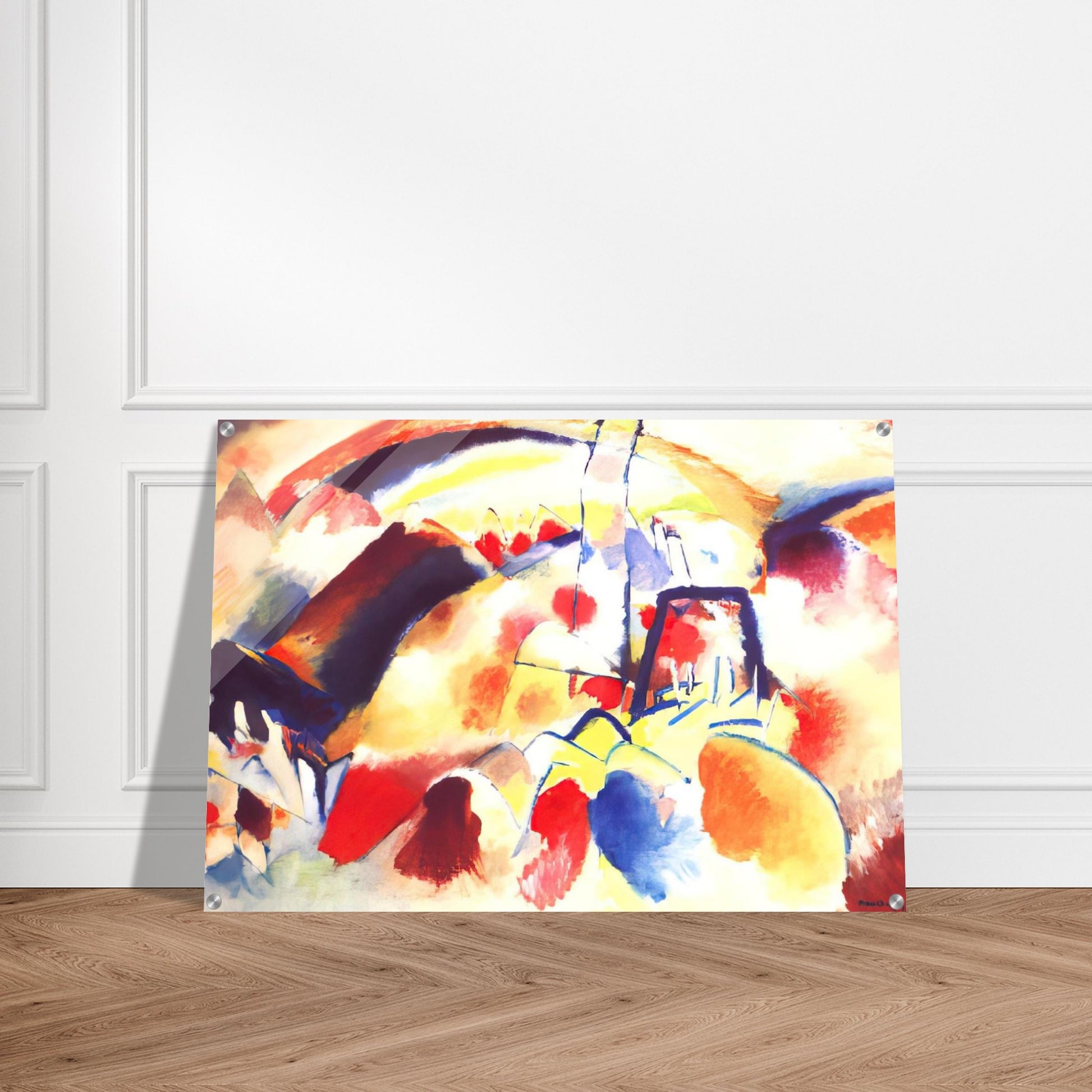 LANDSCAPE WITH RED SPOTS 1913 - Wassily Kandinsky Acrylic Print - 70x100 cm / 28x40″ inches
