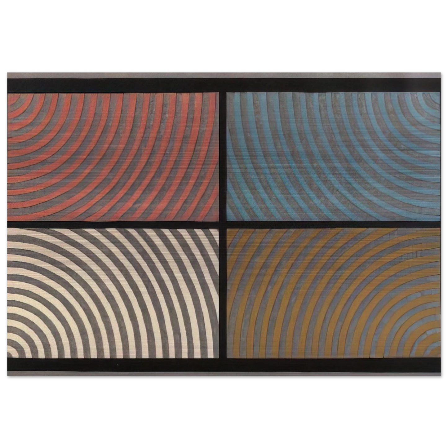 Arcs from Four Corners - Sol LeWitt Brushed Aluminum Print - 70x100 cm / 28x40 inches | Sol LeWitt Aluminum Print | Sol LeWitt Prints