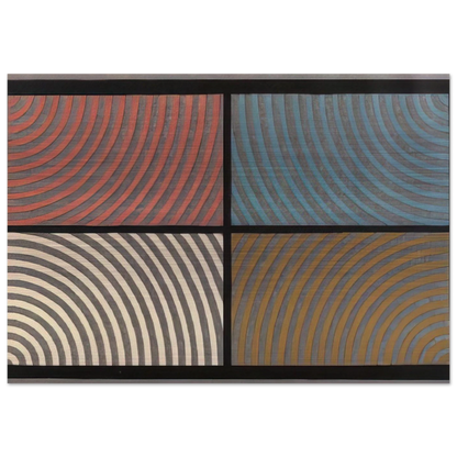 Arcs from Four Corners - Sol LeWitt Brushed Aluminum Print - 70x100 cm / 28x40 inches | Sol LeWitt Aluminum Print | Sol LeWitt Prints