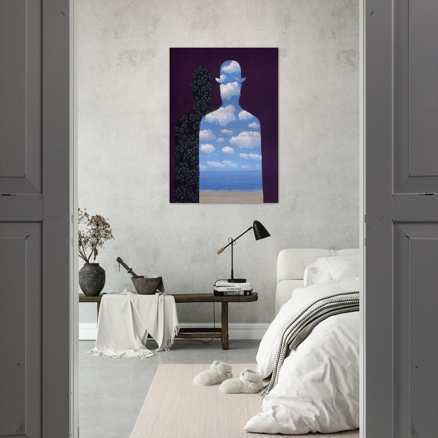 HIGH SOCIETY 1962 - Rene Magritte Brushed Aluminum Print - 70x100 cm / 28x40 inches | Rene Magritte Aluminum Print | Rene Magritte Prints