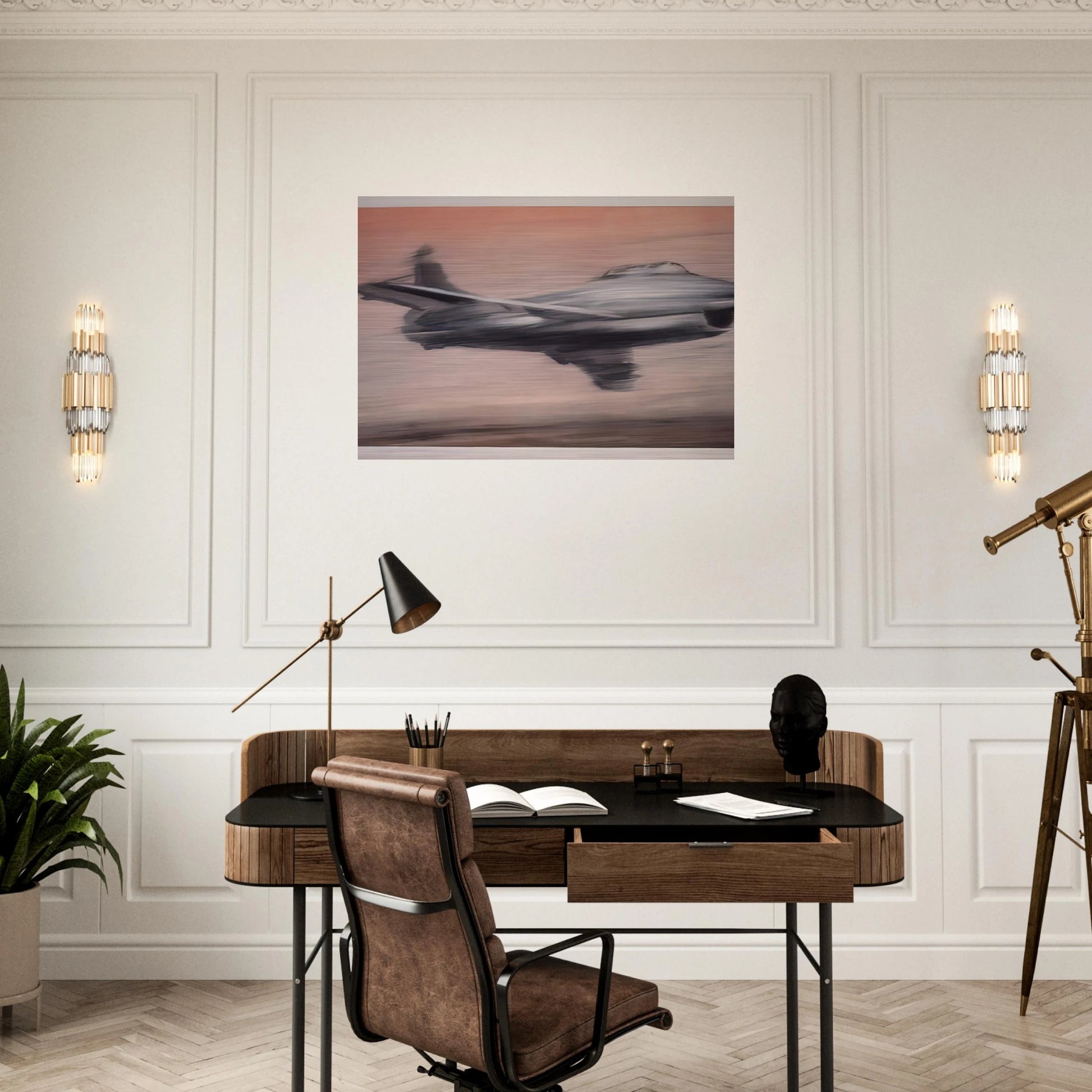 JET FIGHTER 1963 - Gerhard Richter Brushed Aluminum Print - 70x100 cm / 28x40 inches | Gerhard Richter Aluminum Print | Gerhard Richter Prints