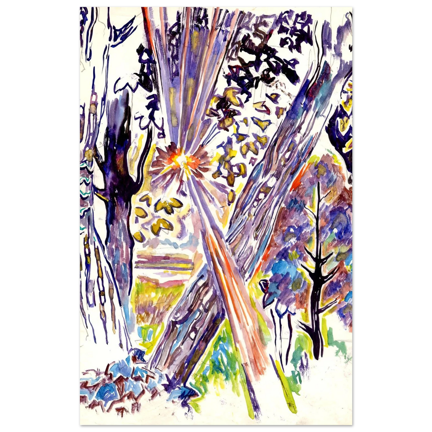 Walter Inglis Anderson - Walter Anderson Wall art - A2 (42 x 59.4  cm) - Premium Wooden Framed Poster With Fine Art Paper-canvas - Black frame
