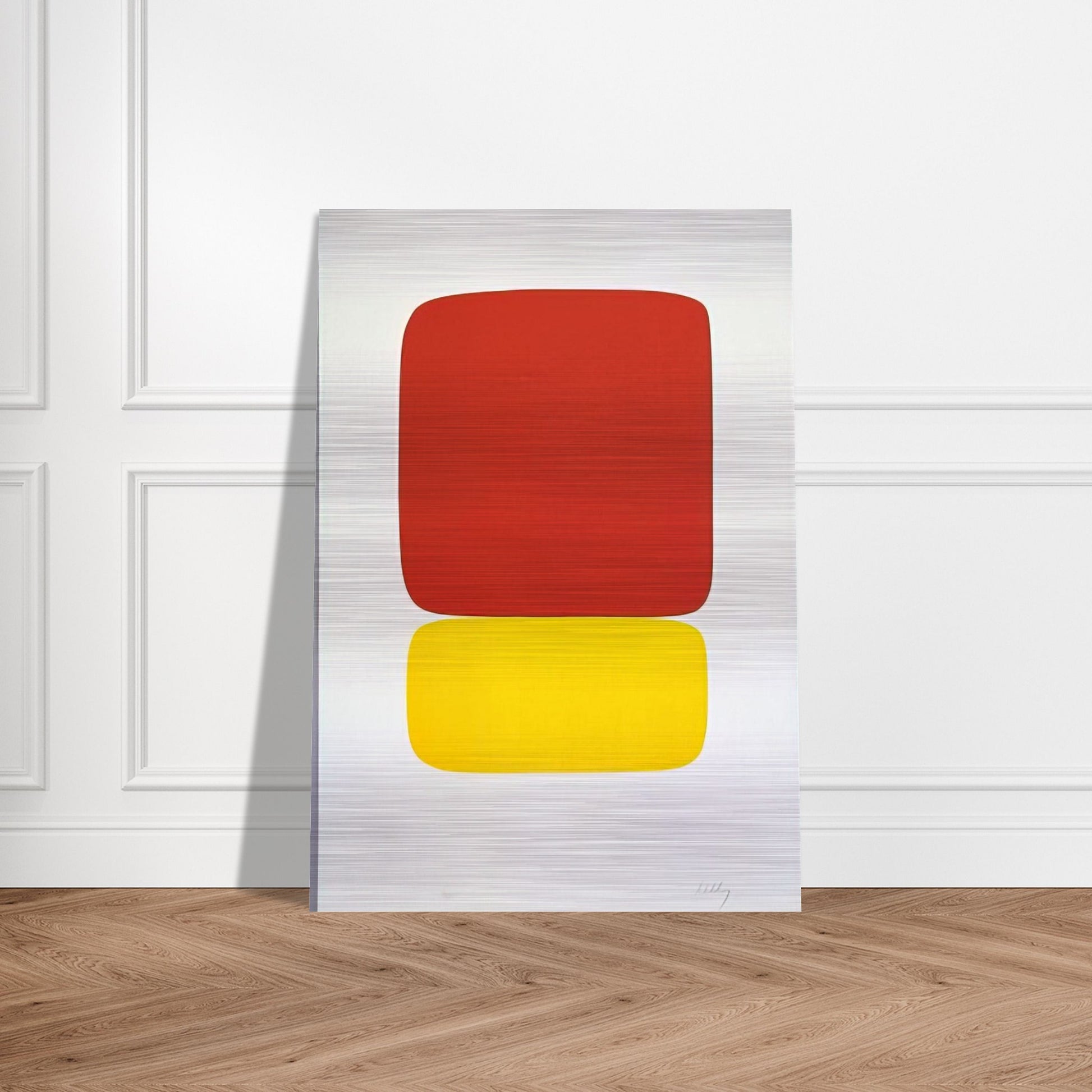Red over Yellow from Suite of Twenty-Seven Color Lithographs - Ellsworth Kelly Brushed Aluminum Print - 70x100 cm / 28x40 inches | Ellsworth Kelly Aluminum Print | Ellsworth Kelly Prints
