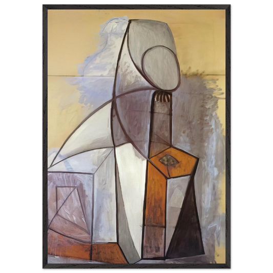 Composition - 1946 - Pablo Picasso 70x100 cm / 28x40 inches Framed Art Print – Black Wooden Frame
