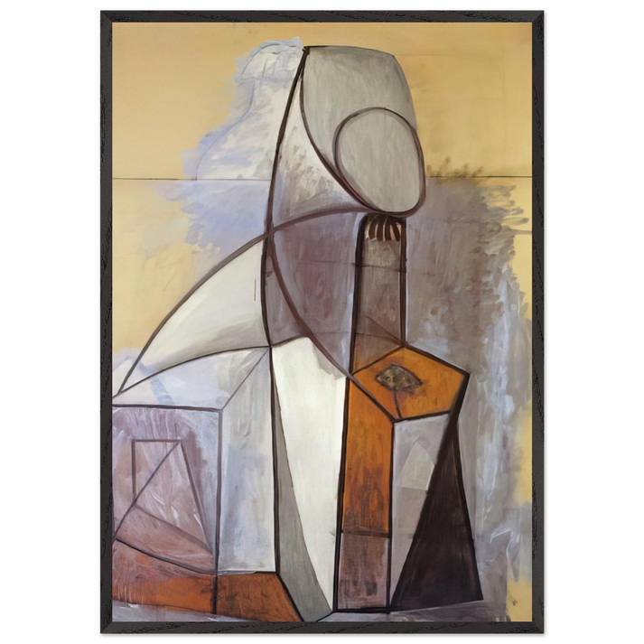 Composition - 1946 - Pablo Picasso 70x100 cm / 28x40 inches Framed Art Print – Black Wooden Frame