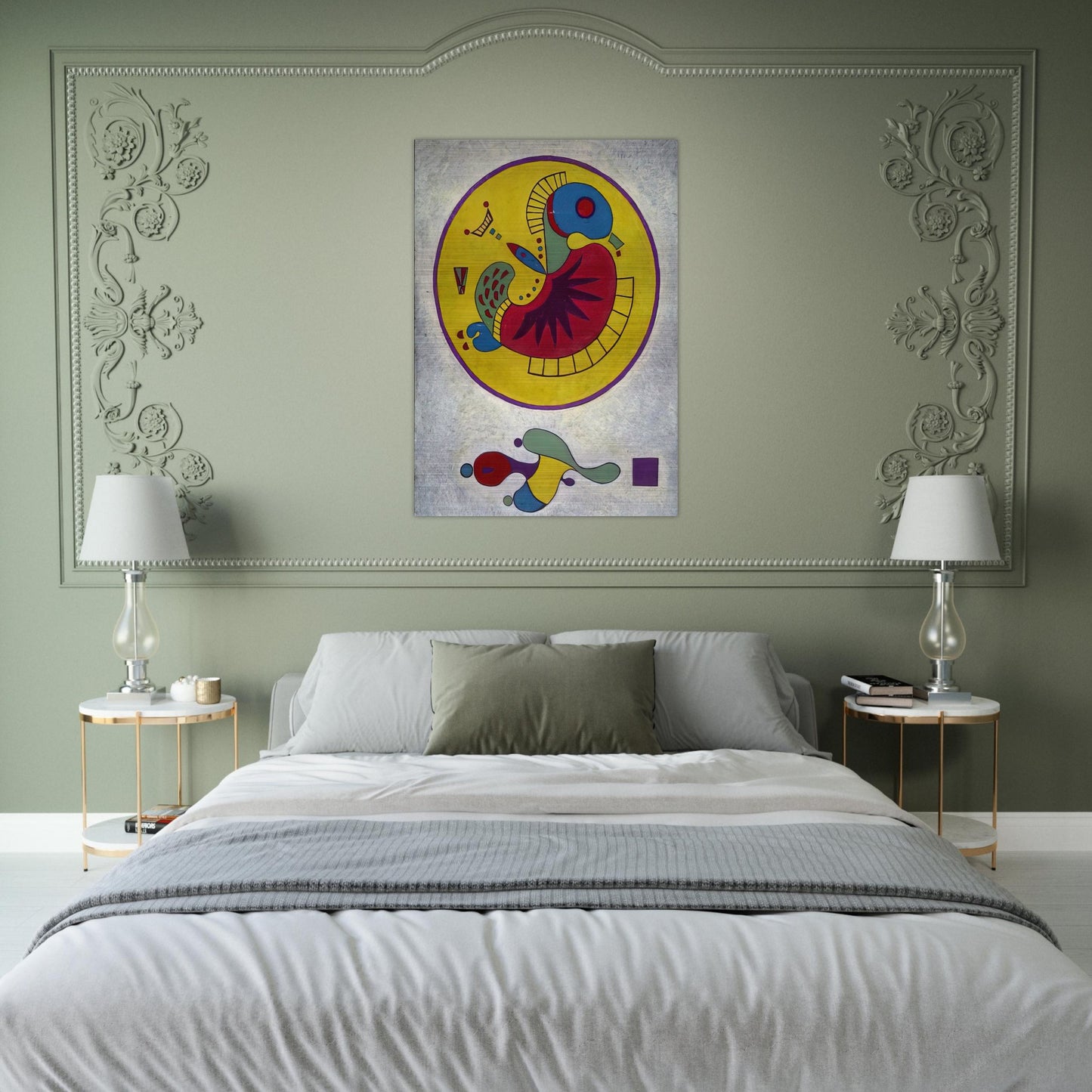 UNTITLED 1 - Wassily Kandinsky Brushed Aluminum Print - 70x100 cm / 28x40 inches | Wassily Kandinsky Aluminum Print | Wassily Kandinsky Prints