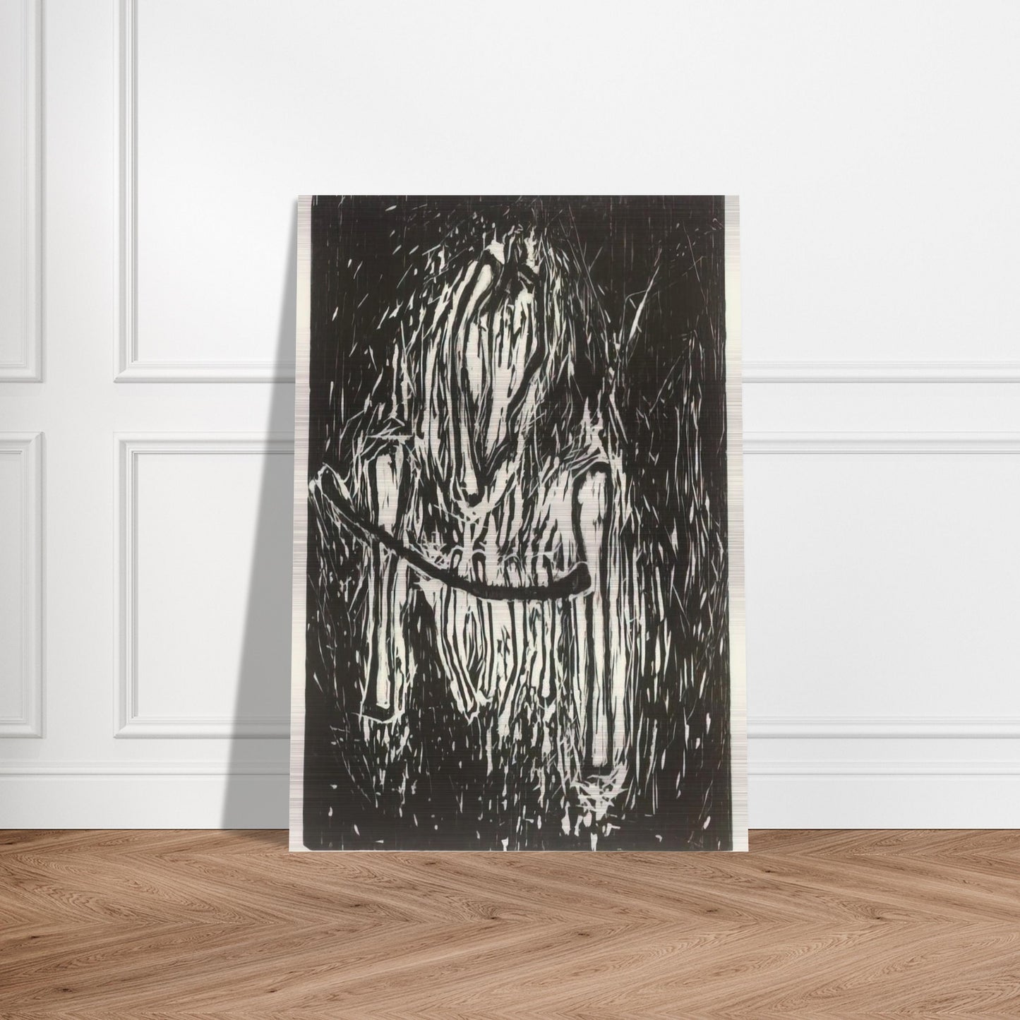 HEAD AND BONES 1980 - Susan Rothenberg Brushed Aluminum Print - 70x100 cm / 28x40 inches | Susan Rothenberg Aluminum Print | Susan Rothenberg Prints