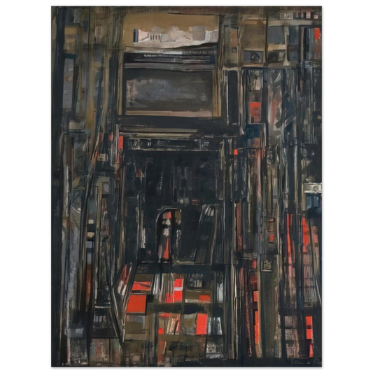Maria Helena Vieira da Silva - Le theatre PIrandello - 1976  75x100 cm / 30x40inches Fine Art Poster