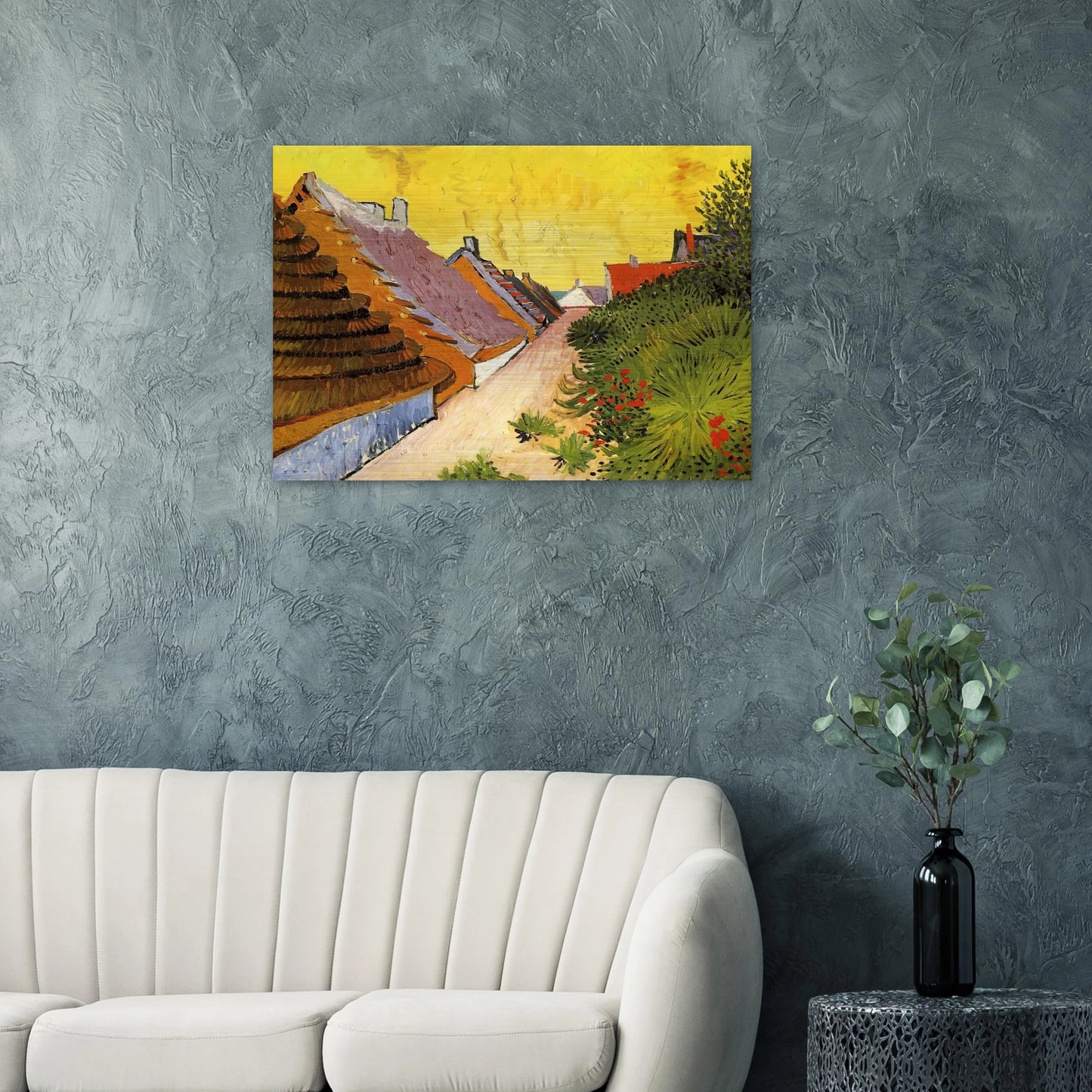 Street in Saintes-Maries - Vincent van Gogh Brushed Aluminum Print - 70x100 cm / 28x40 inches | Vincent van Gogh Aluminum Print | Vincent van Gogh Prints